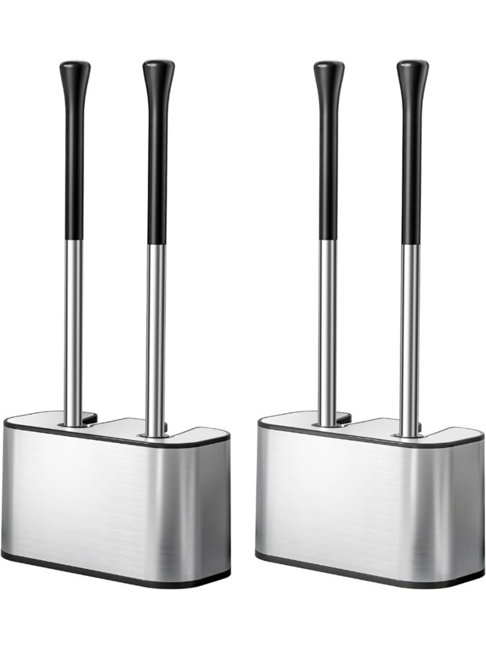 2-in-1 Toilet Bowl Brush & Plunger Set with Hidden Holder for Clean Bathrooms